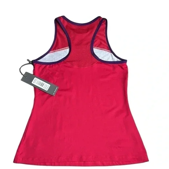 LIJA cami tank top activewear, racer back.Sleeveless , colorful ,sheer shoulder - Picture 2 of 15